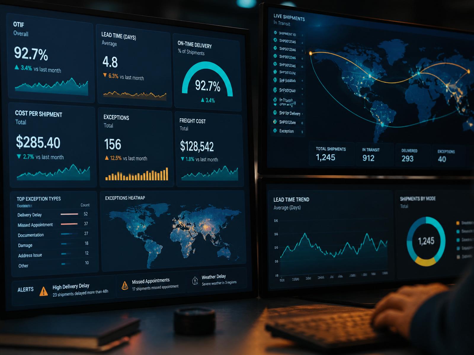 Painel de indicadores logísticos